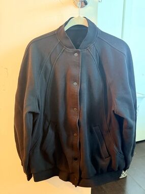 lululemon athletica scuba oversized Black Varsity Jacket
